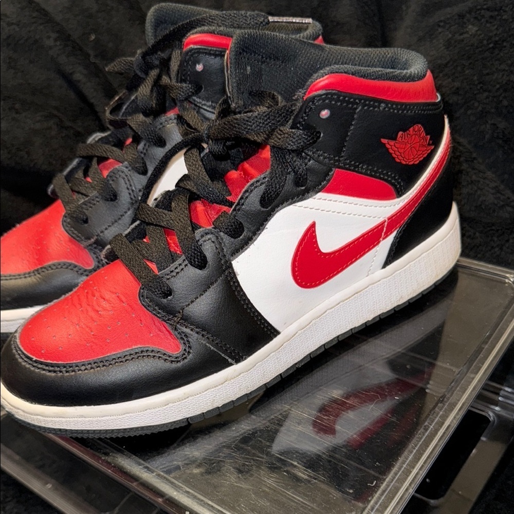 Nike Red and Black High-Top Sneakers